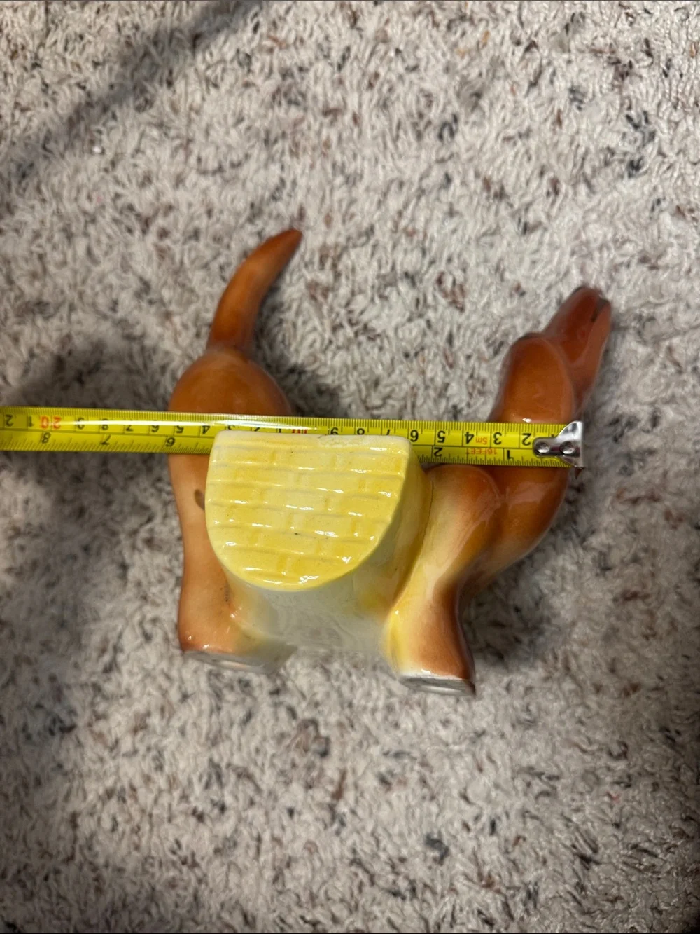 Vintage ceramic weiner dog planter bowl decor